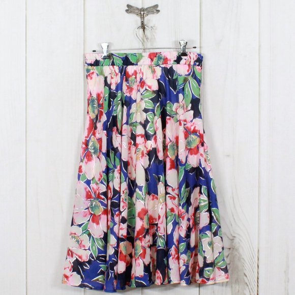 Flint & Moss Dresses & Skirts - FLINT & MOSS Floral Flowy A-line Skirt Size M